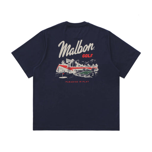 Malbon - Navy Vista Pocket Tee