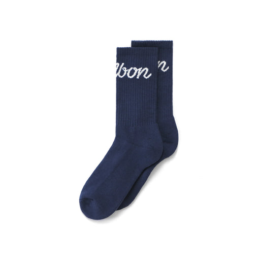 Malbon - Navy Bon Script Socks