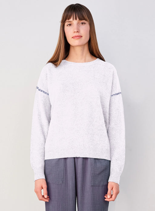 Sundry - Oversized Sweater White Navy