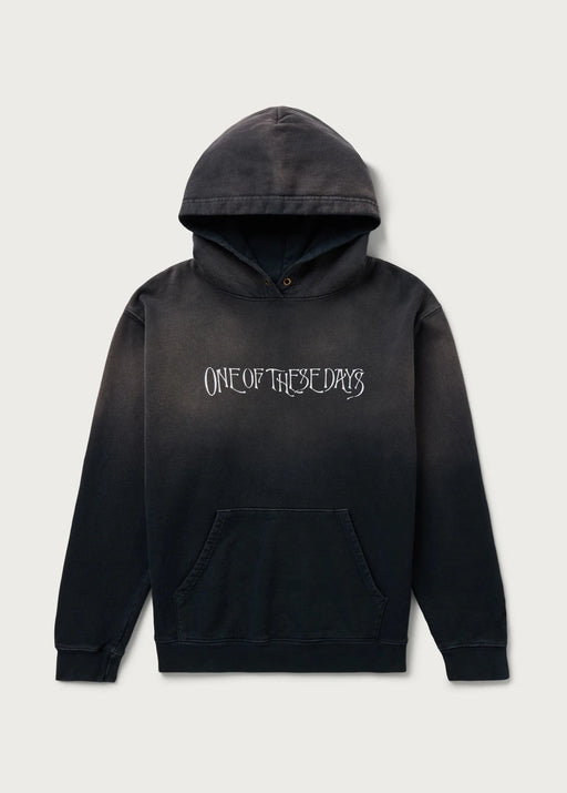 One Of These Days - Wreath of Roses Hooded Sweatshirt Black