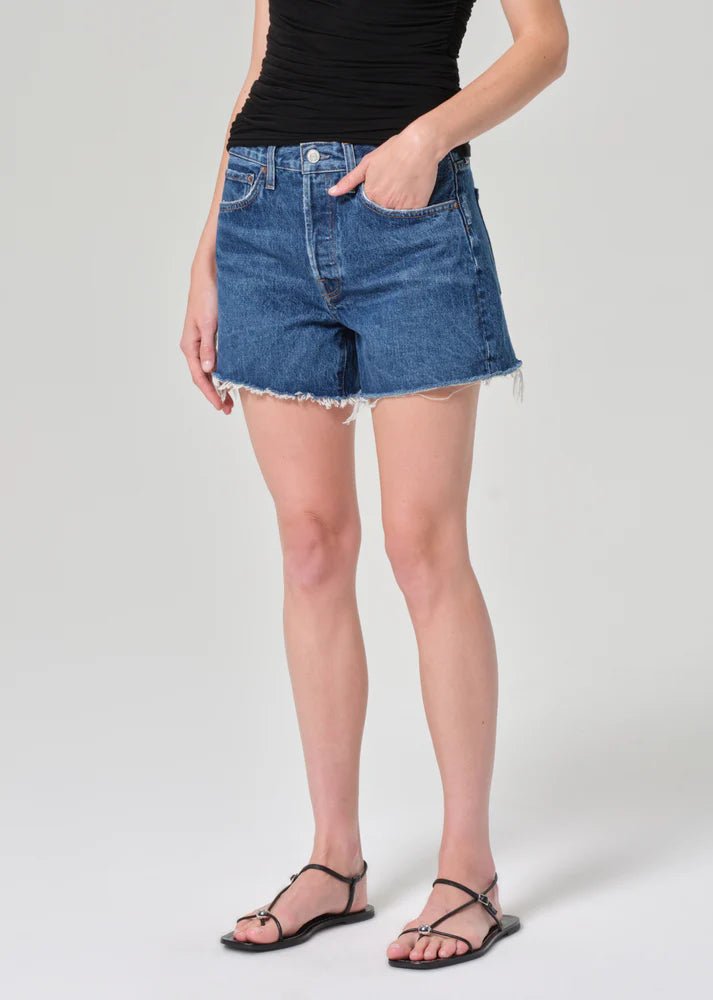 Agolde - Parker Long Short in Caution - Kalifornia Jean Bar