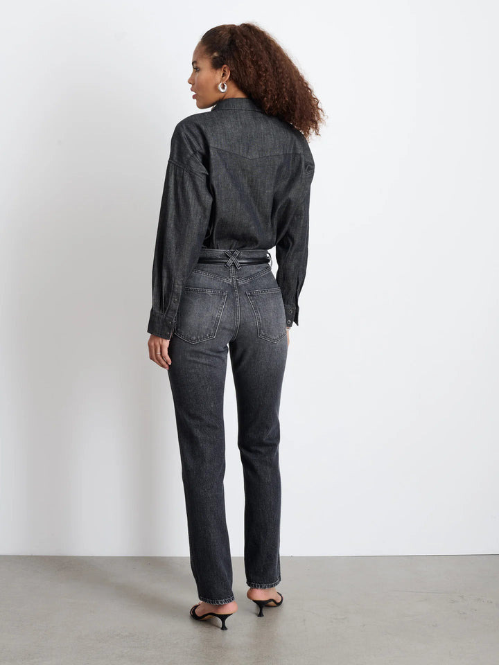 Alex Mill - Washed Black Denim Santa Fe Shirt - Kalifornia Jean Bar