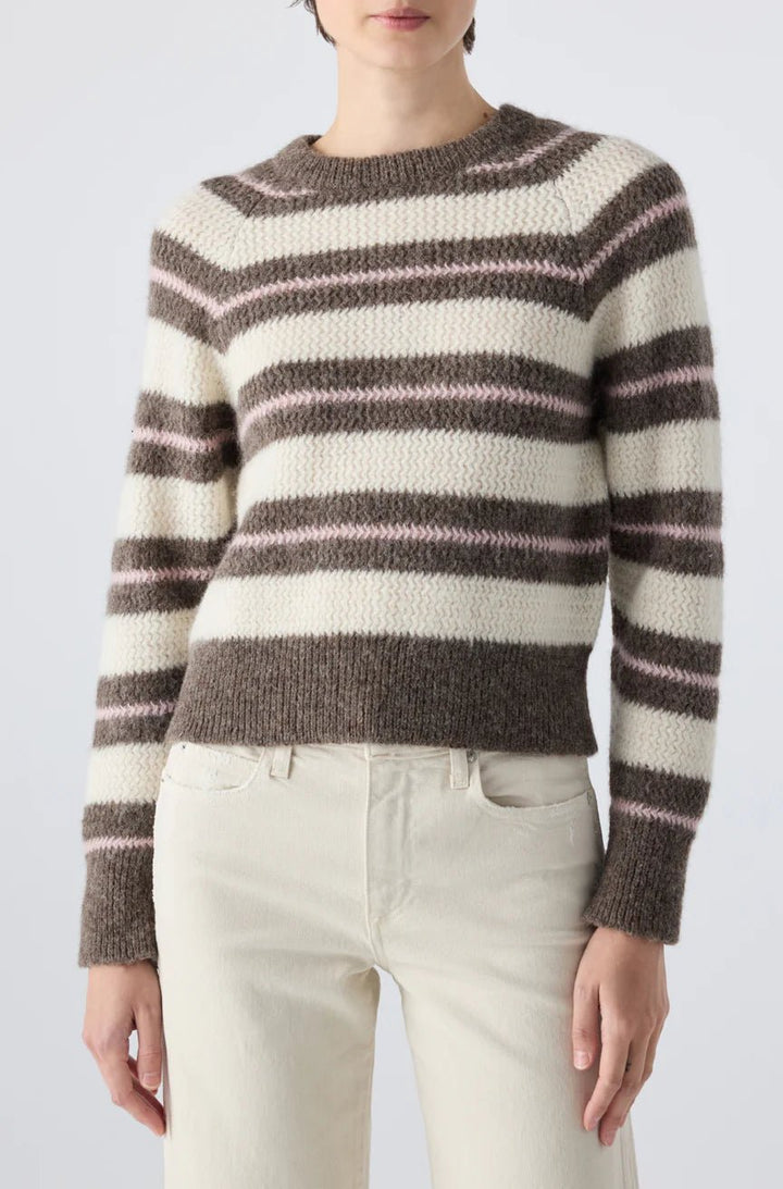 Amo - Cocoa/Bone Multi Sydney Sweater - Kalifornia Jean Bar