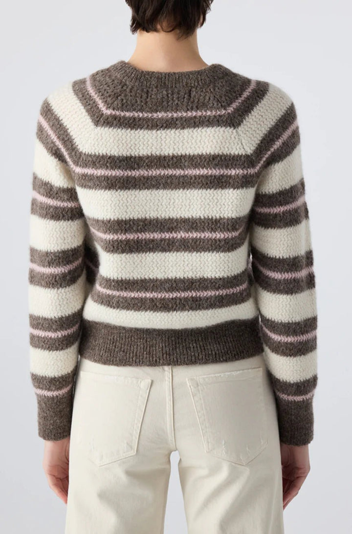 Amo - Cocoa/Bone Multi Sydney Sweater - Kalifornia Jean Bar