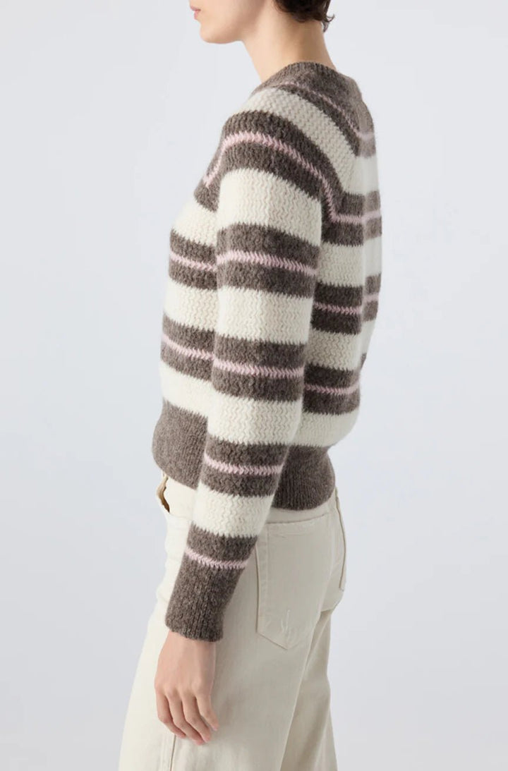 Amo - Cocoa/Bone Multi Sydney Sweater - Kalifornia Jean Bar
