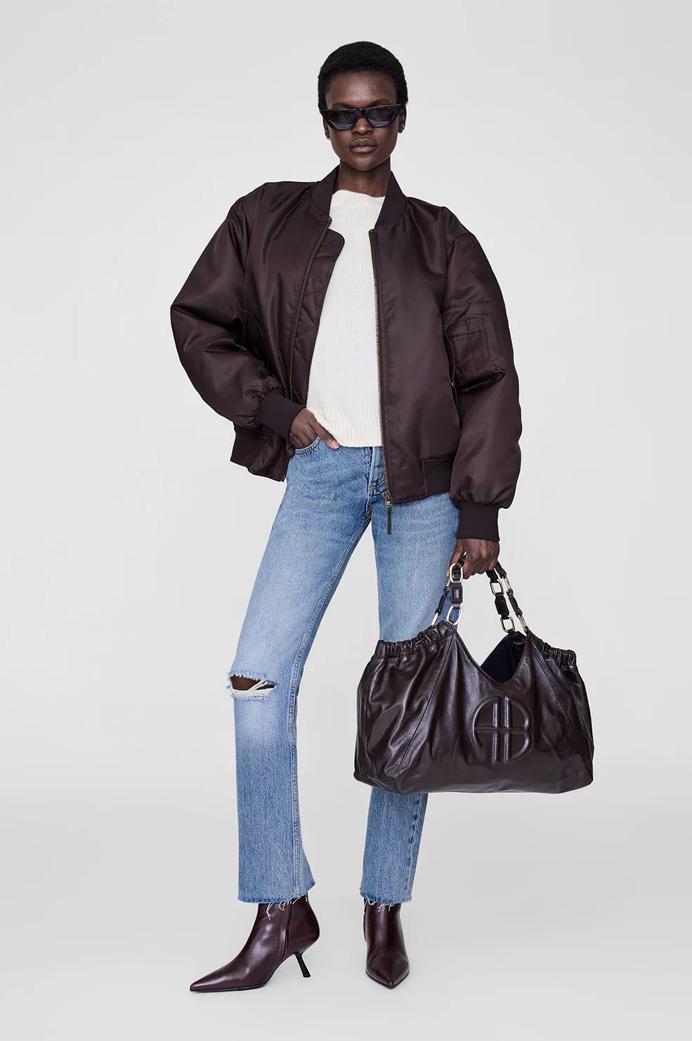 Anine Bing - Deep Brown Leon Bomber - Kalifornia Jean Bar