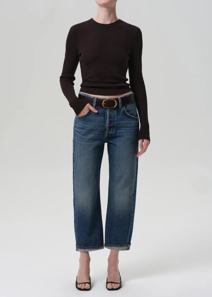 Citizens of Humanity - Chocolate Pilar Waffle Crewneck - Kalifornia Jean Bar