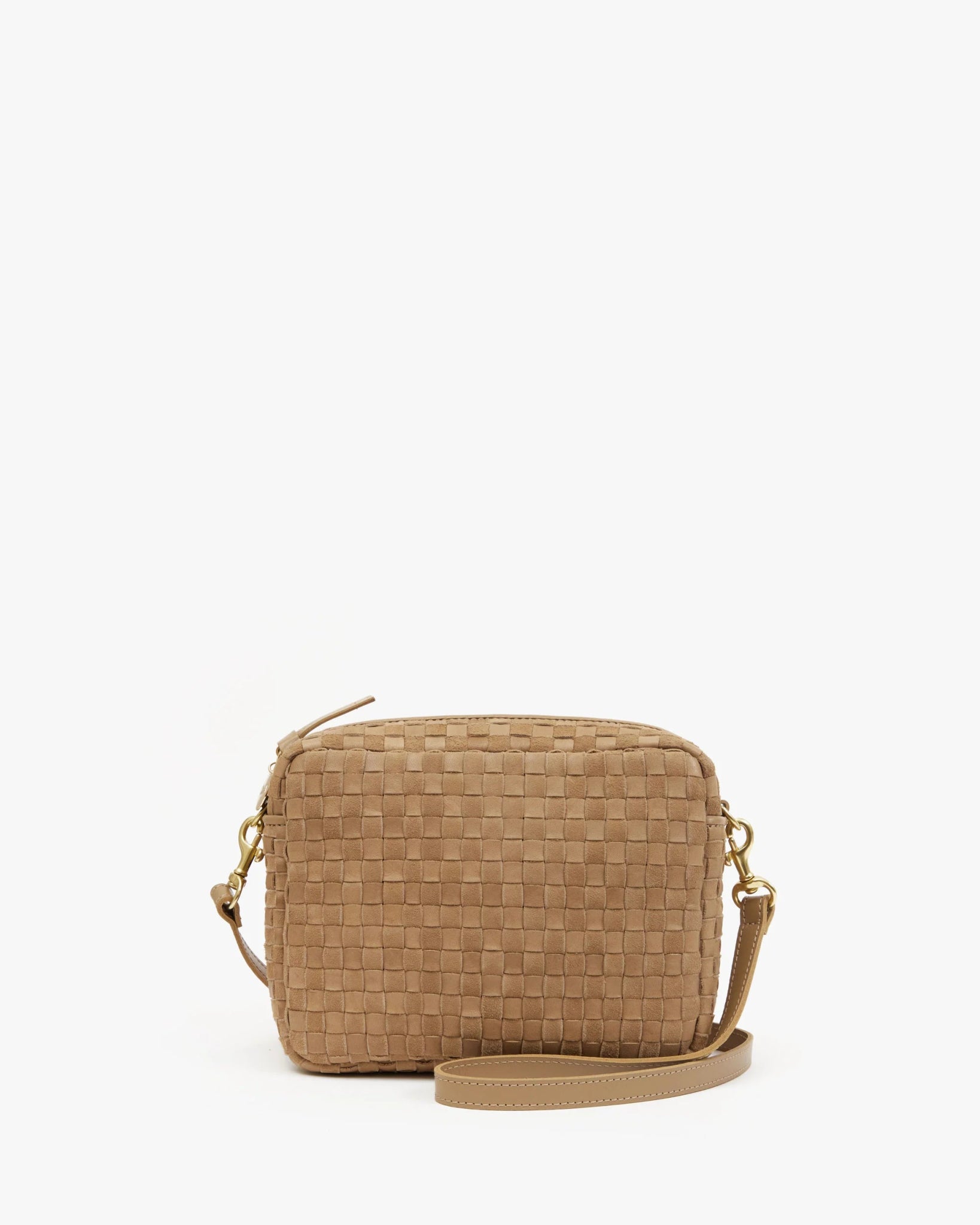 Clare Clay Leather Suede Checker Midi Sac Kalifornia Jean