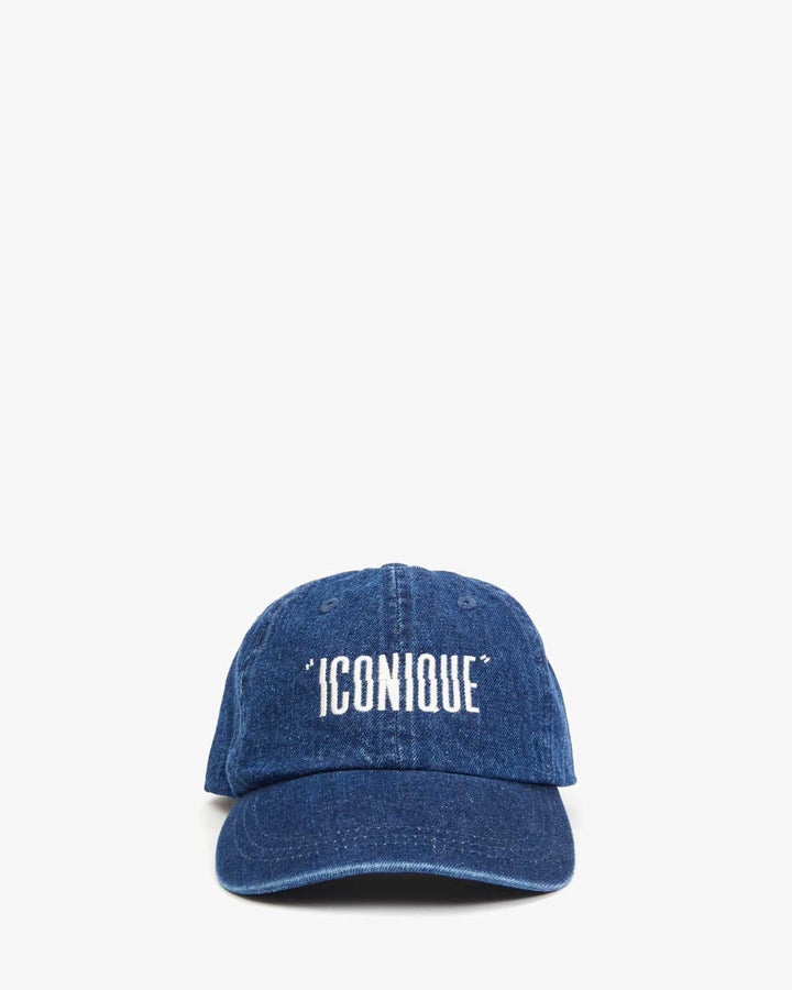 Clare V - Iconique Baseball Hat Navy Denim Embroidered - Kalifornia Jean Bar