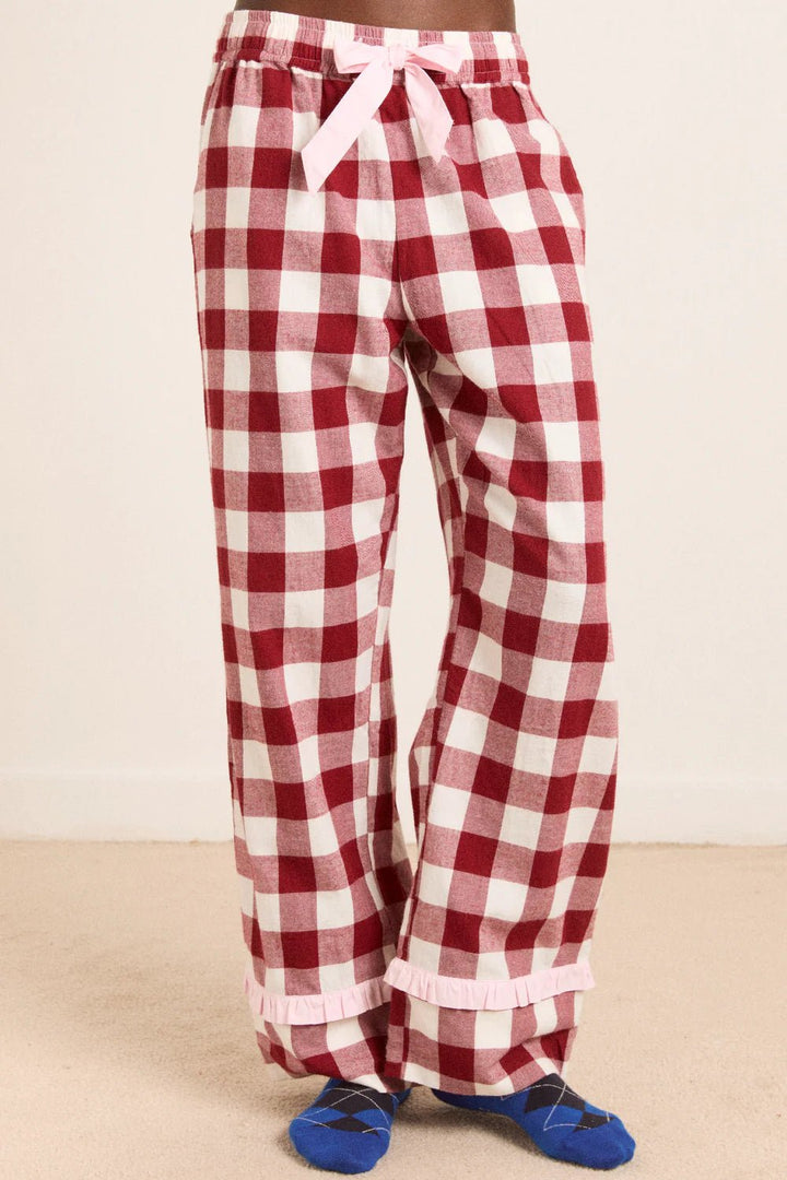 Damson Madder - Antonella PJ Set in Burg Gingham - Kalifornia Jean Bar