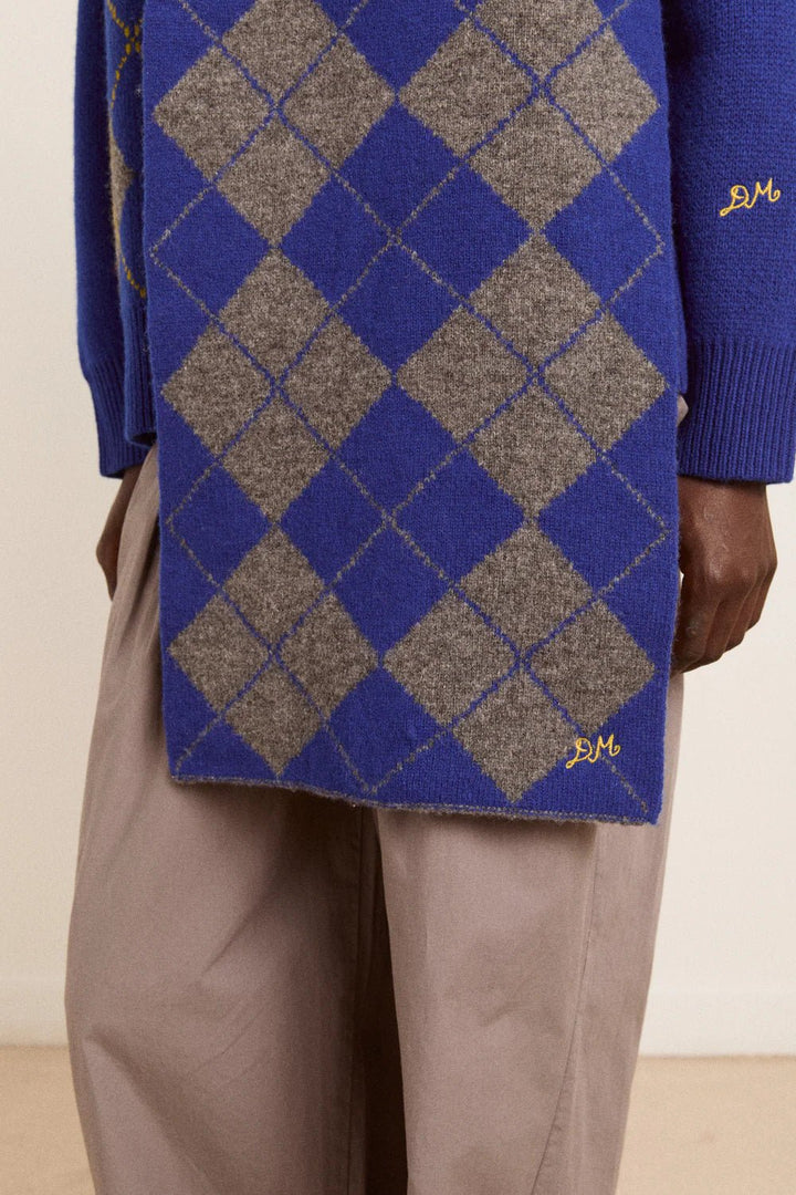 Damson Madder - Saskia Scarf in Argyle - Kalifornia Jean Bar