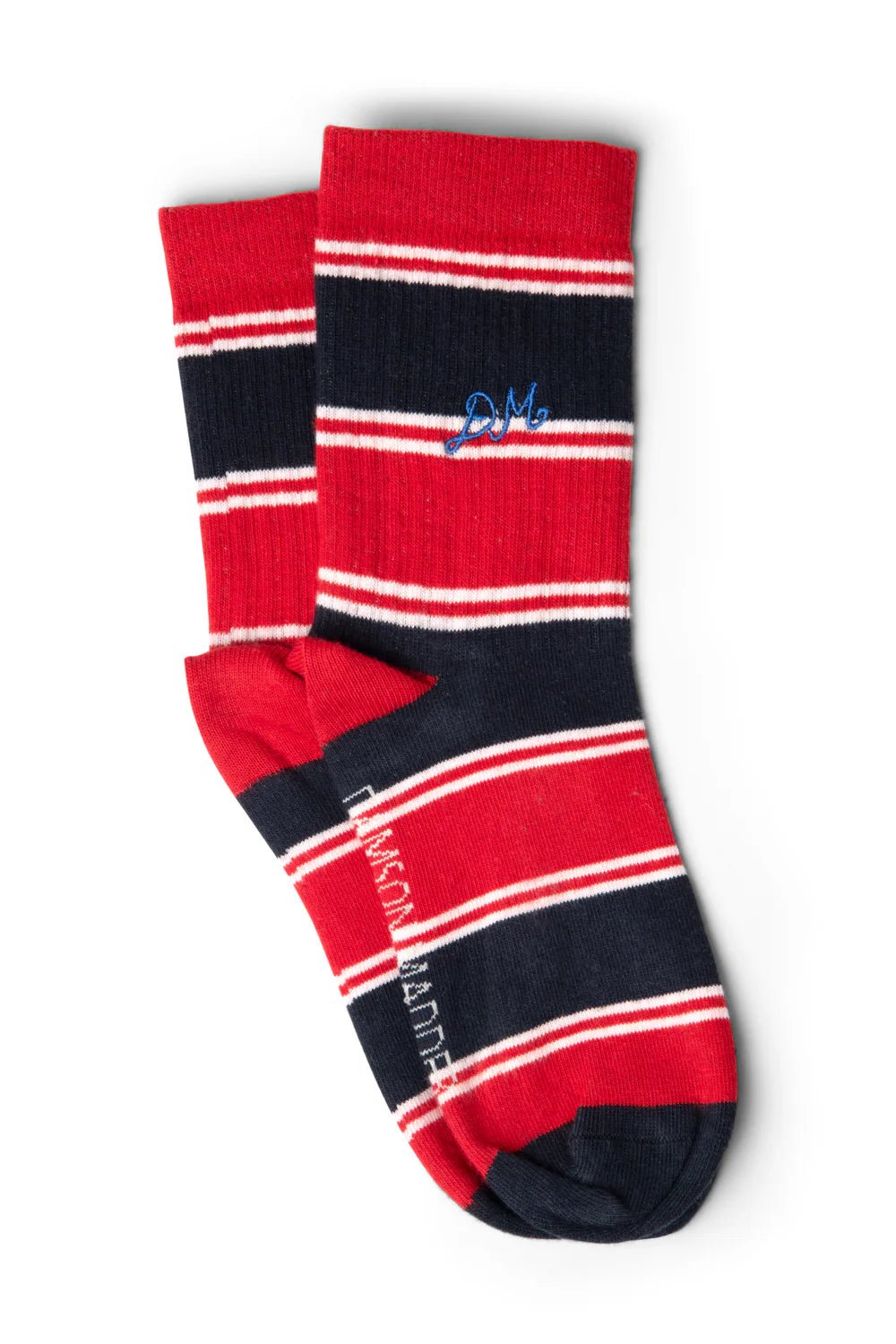 Damson Madder - Sporty Socks in Red/Navy - Kalifornia Jean Bar