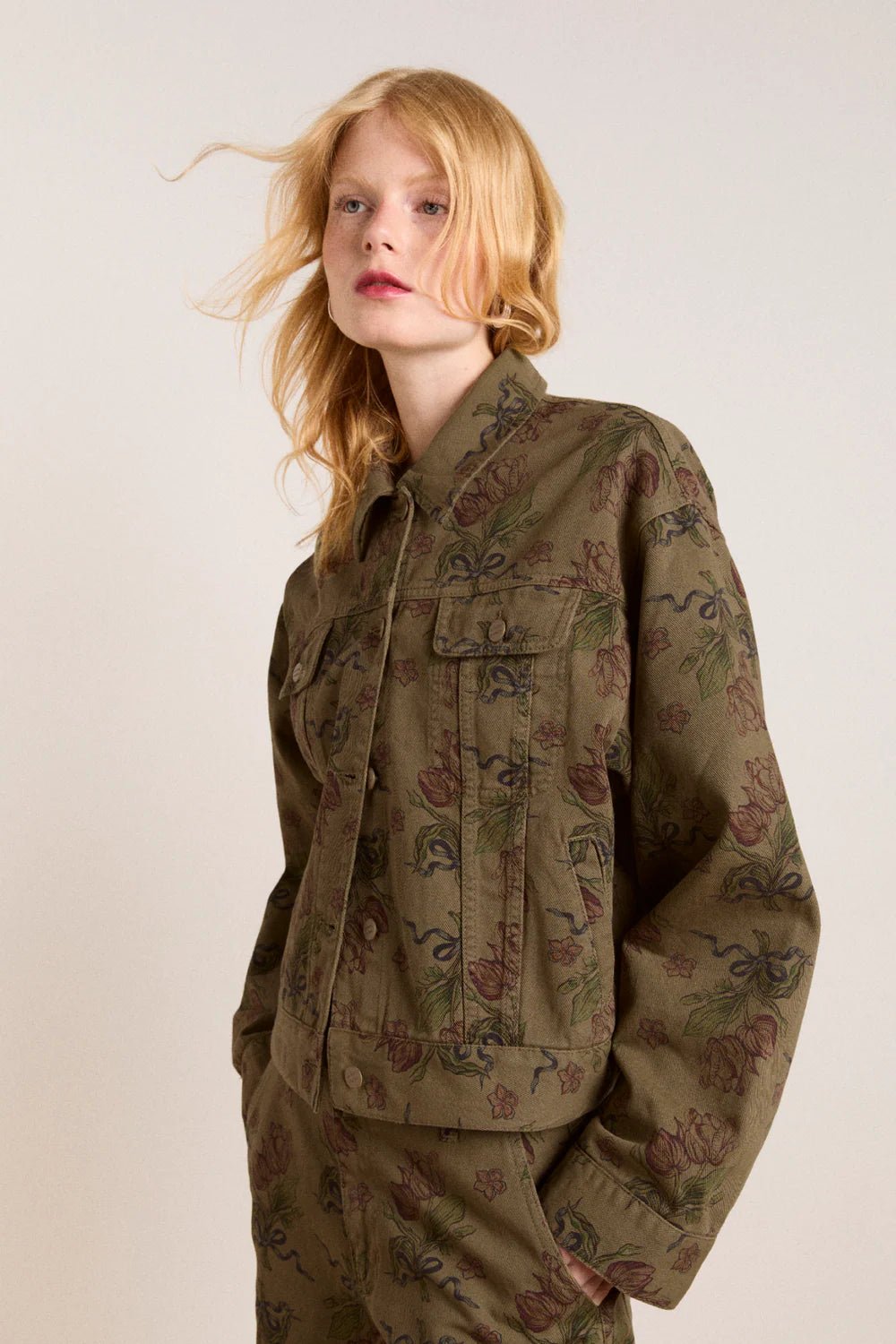 Damson Madder - Stacia Jacket in Tulip Khaki - Kalifornia Jean Bar