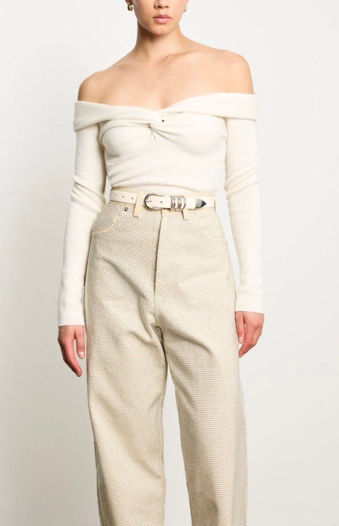 Déhanche - Ivory Silver Hollyhock Belt - Kalifornia Jean Bar  display picture 1