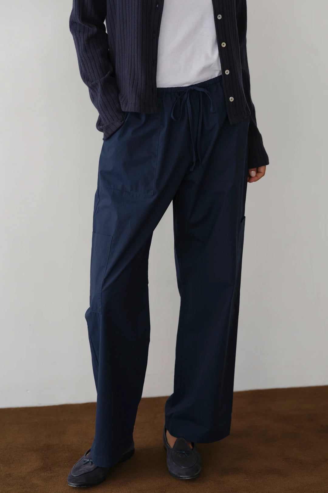 Donni - Navy Pop Drawstring Cargo Pant - Kalifornia Jean Bar
