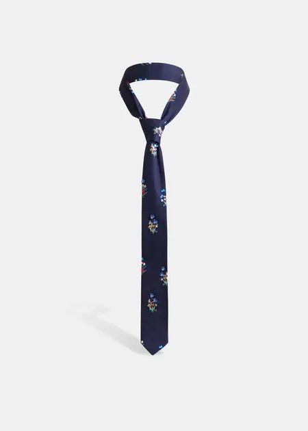 Essentiel Antwerp - Dark Blue Multi Embellished Tie - Kalifornia Jean Bar