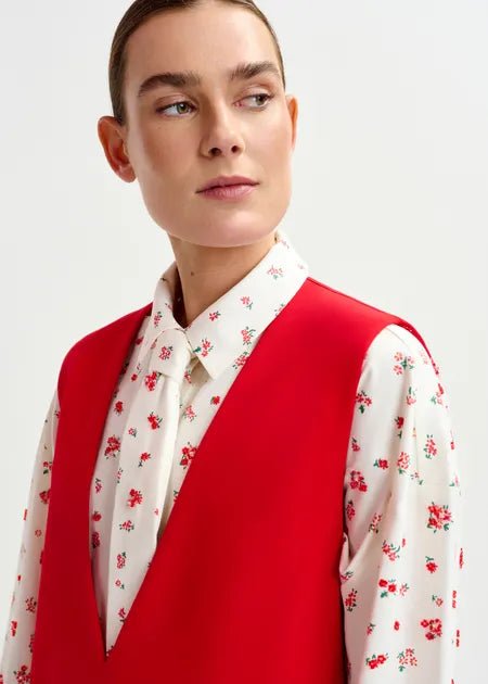 Essentiel Antwerp - White Red Green Rhinestone Tie - Kalifornia Jean Bar