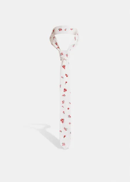 Essentiel Antwerp - White Red Green Rhinestone Tie - Kalifornia Jean Bar