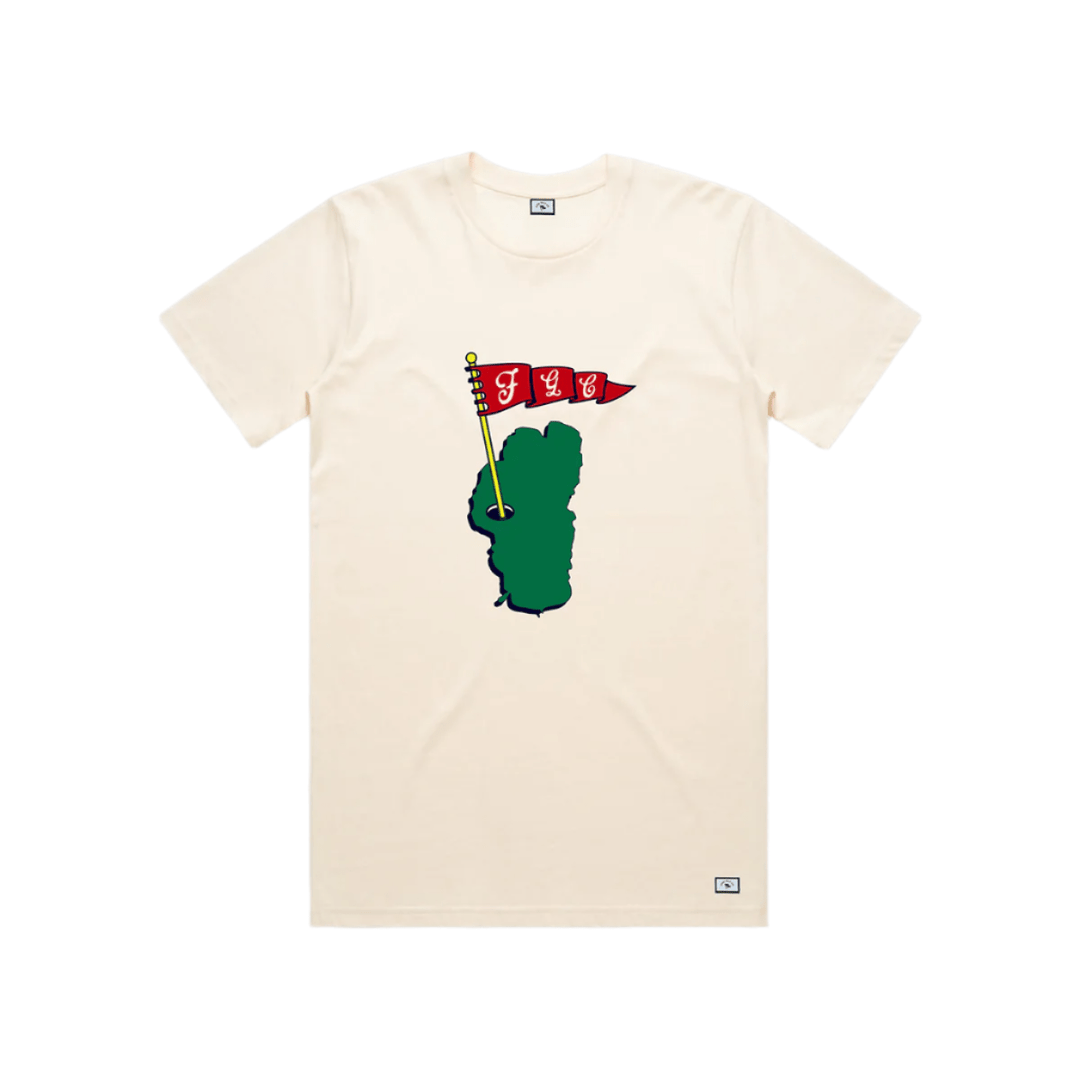 Fade Golf Co. - Lake Tahoe Country Club Tee in Ecru - Kalifornia Jean Bar