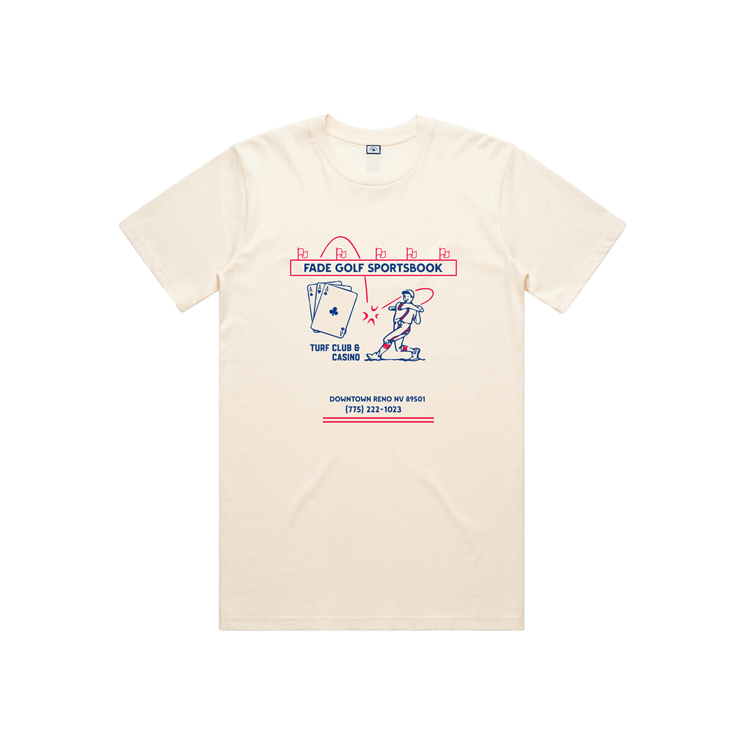 Fade Golf Co. - Sportsbook Tee in Ecru - Kalifornia Jean Bar
