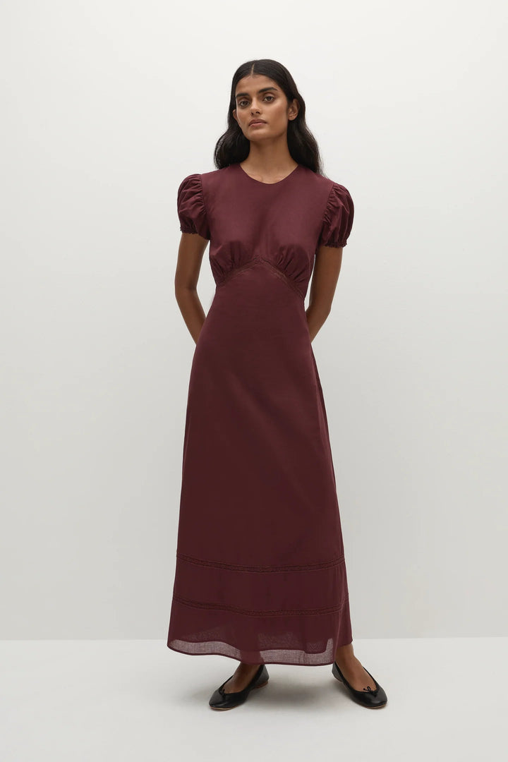Faithfull The Brand - Bordeaux Dagny Midi Dress - Kalifornia Jean Bar