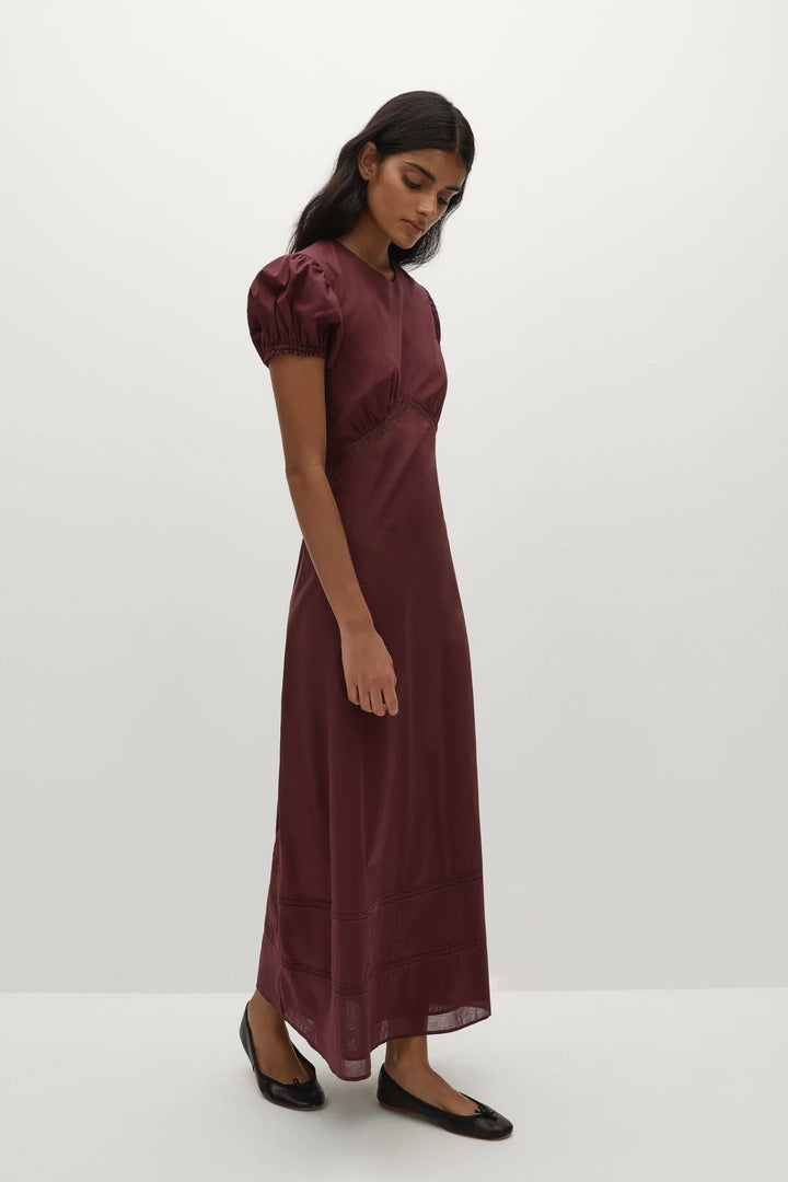 Faithfull The Brand - Bordeaux Dagny Midi Dress - Kalifornia Jean Bar