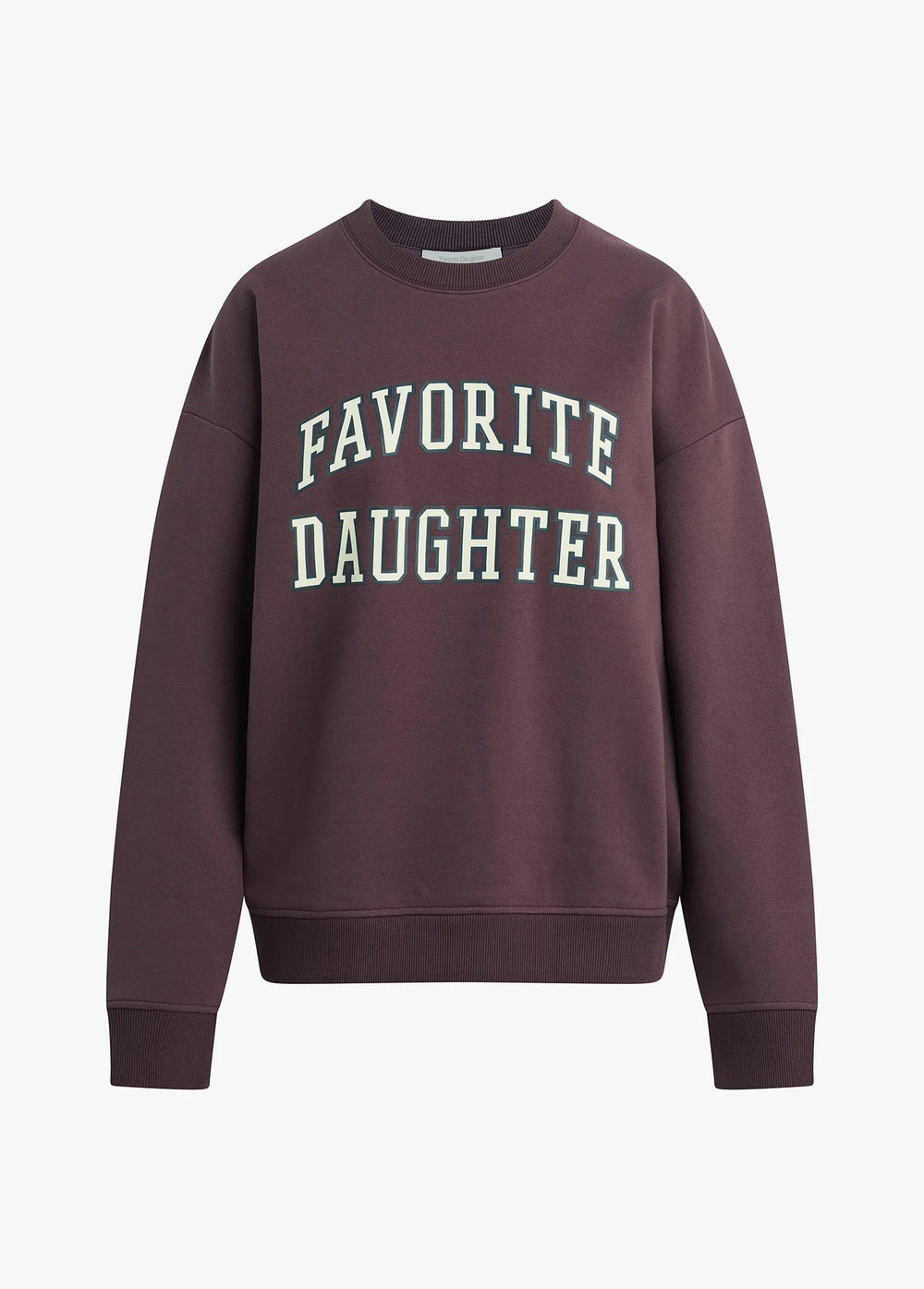 Favorite Daughter - Burgandy/Gardenia Collegiate Sweatshirt - Kalifornia Jean Bar
