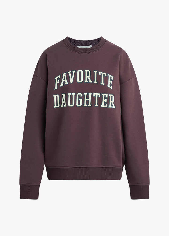 Favorite Daughter - Burgandy/Gardenia Collegiate Sweatshirt - Kalifornia Jean Bar
