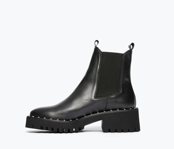 Freda Salvador - Black Bailey Studded Rain Resistant Boot - Kalifornia Jean Bar