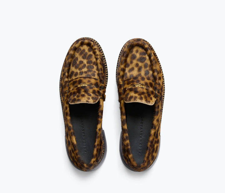 Freda Salvador - Leopard Haircalf Elba Penny Loafer - Kalifornia Jean Bar
