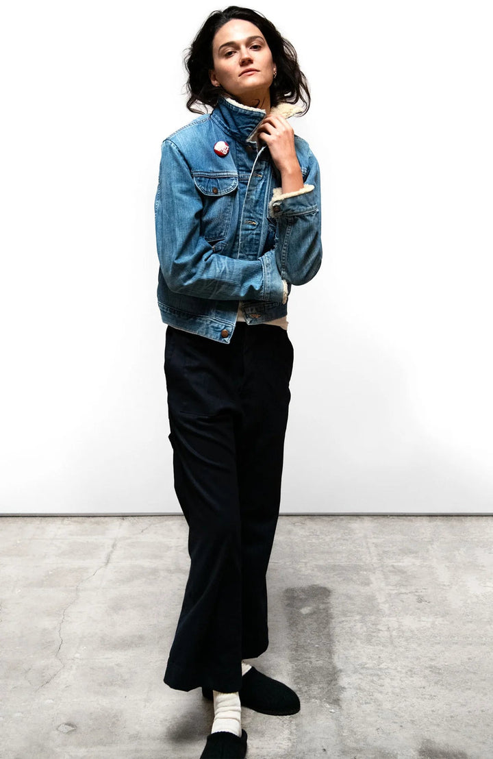 Freecity - Deep Navy Cashmere Blend French Sailor Pant - Kalifornia Jean Bar