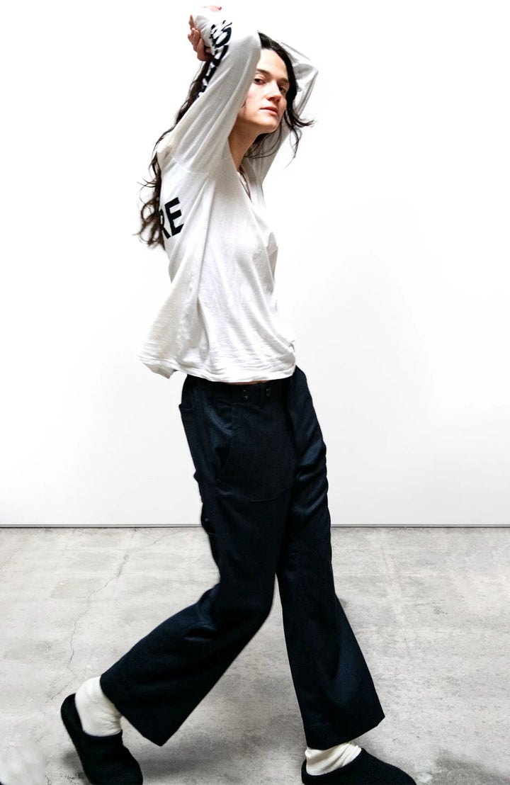 Freecity - Deep Navy Cashmere Blend French Sailor Pant - Kalifornia Jean Bar