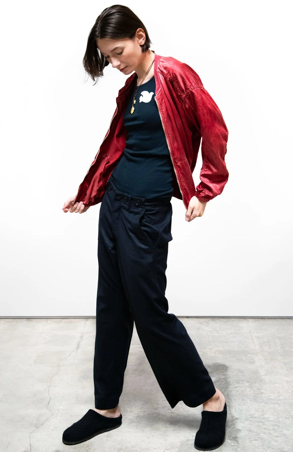 Freecity - Deep Navy Cashmere Blend French Sailor Pant - Kalifornia Jean Bar