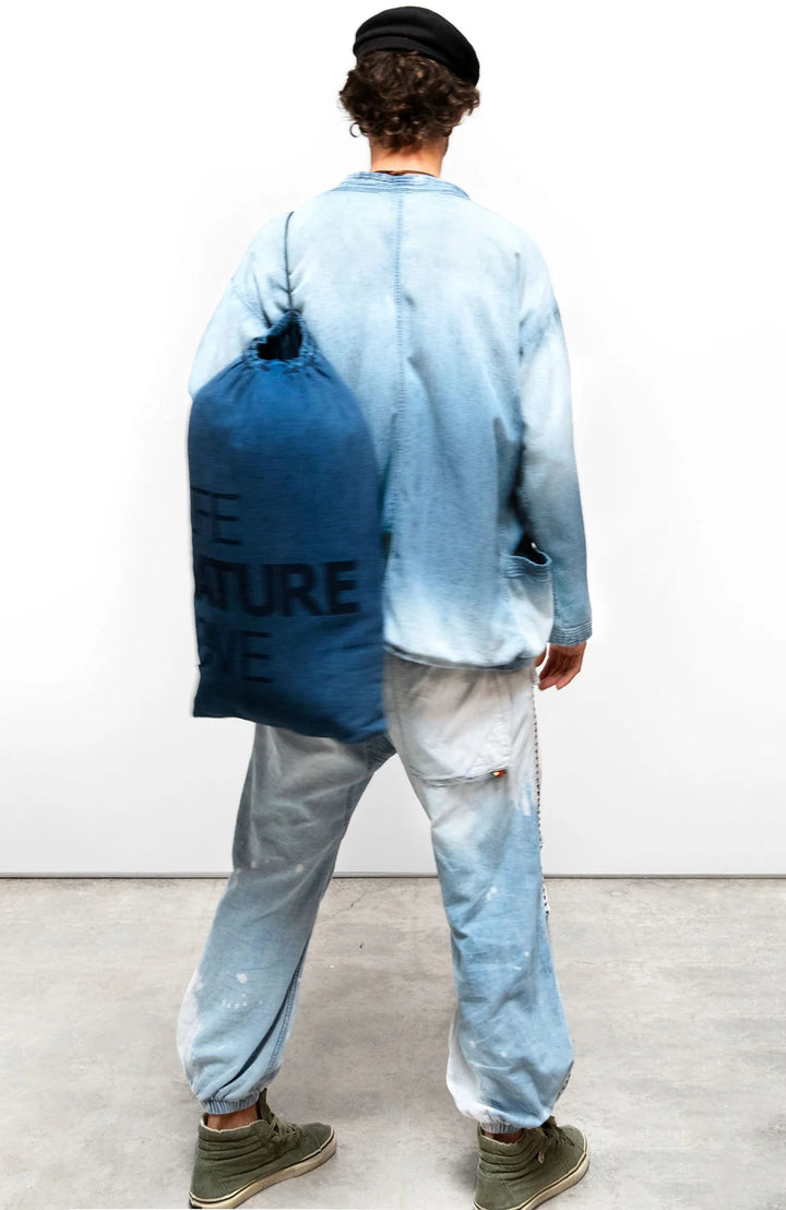 FREECITY - Superfadeout Cloud Airjump Bleachout Japanese Indigo Cardigan - Kalifornia Jean Bar