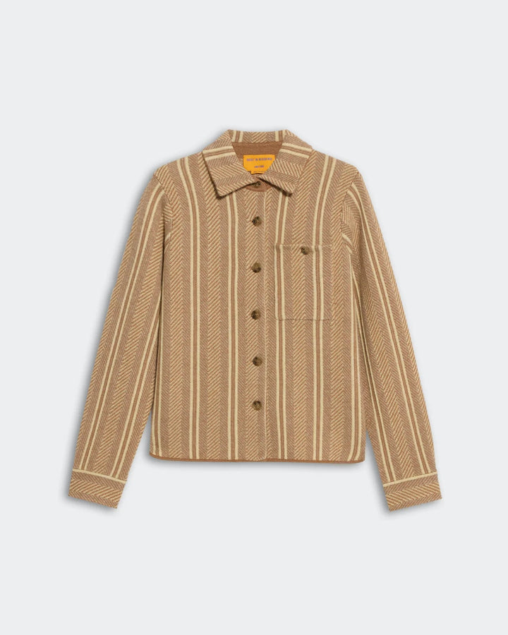Guest in Residence - Dylan Stripe Shirt Almond Combo - Kalifornia Jean Bar