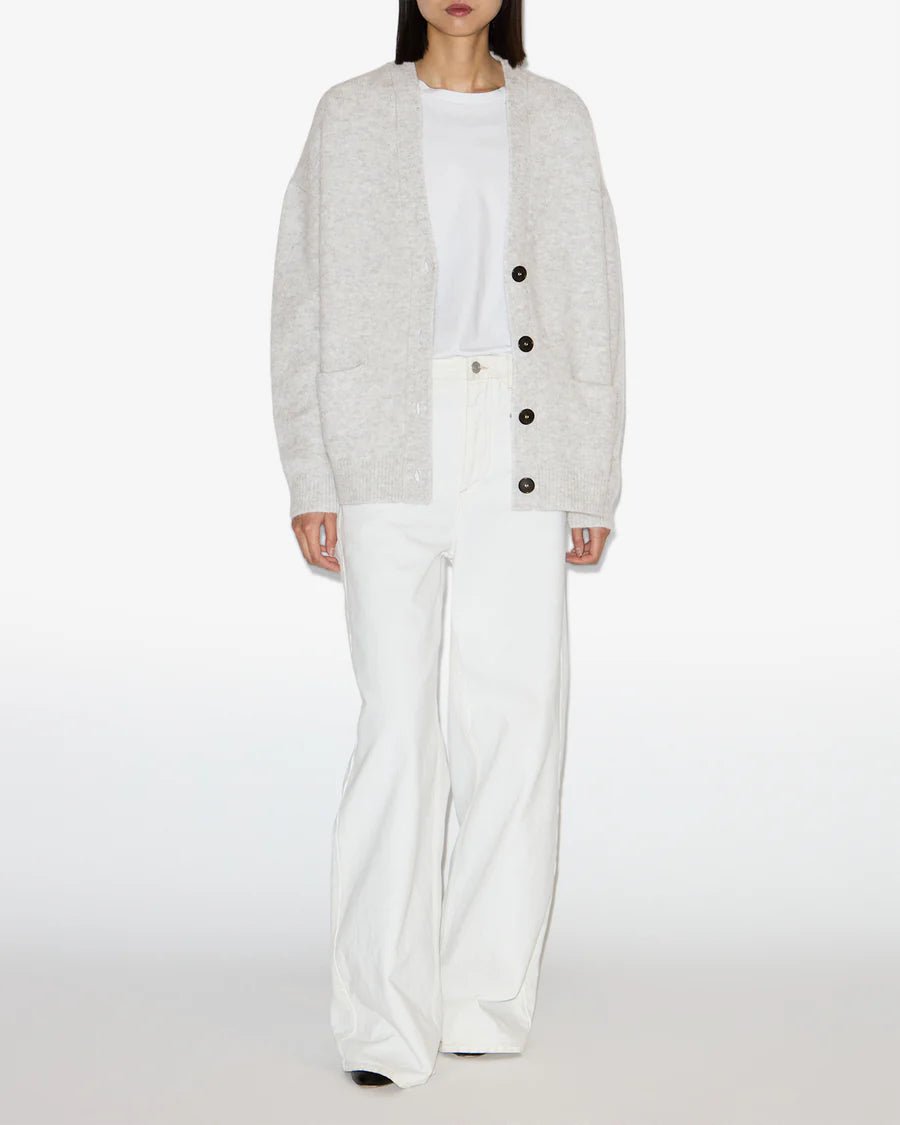 Isabel Marant - Light Gray Eborah Alpaca Cardigan - Kalifornia Jean Bar