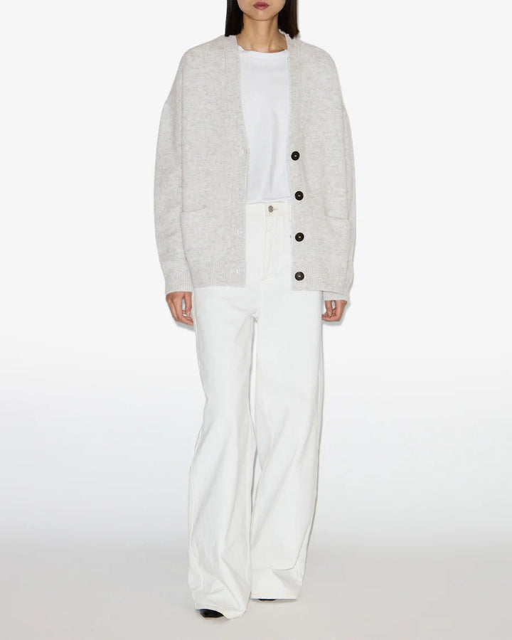 Isabel Marant - Light Gray Eborah Alpaca Cardigan - Kalifornia Jean Bar
