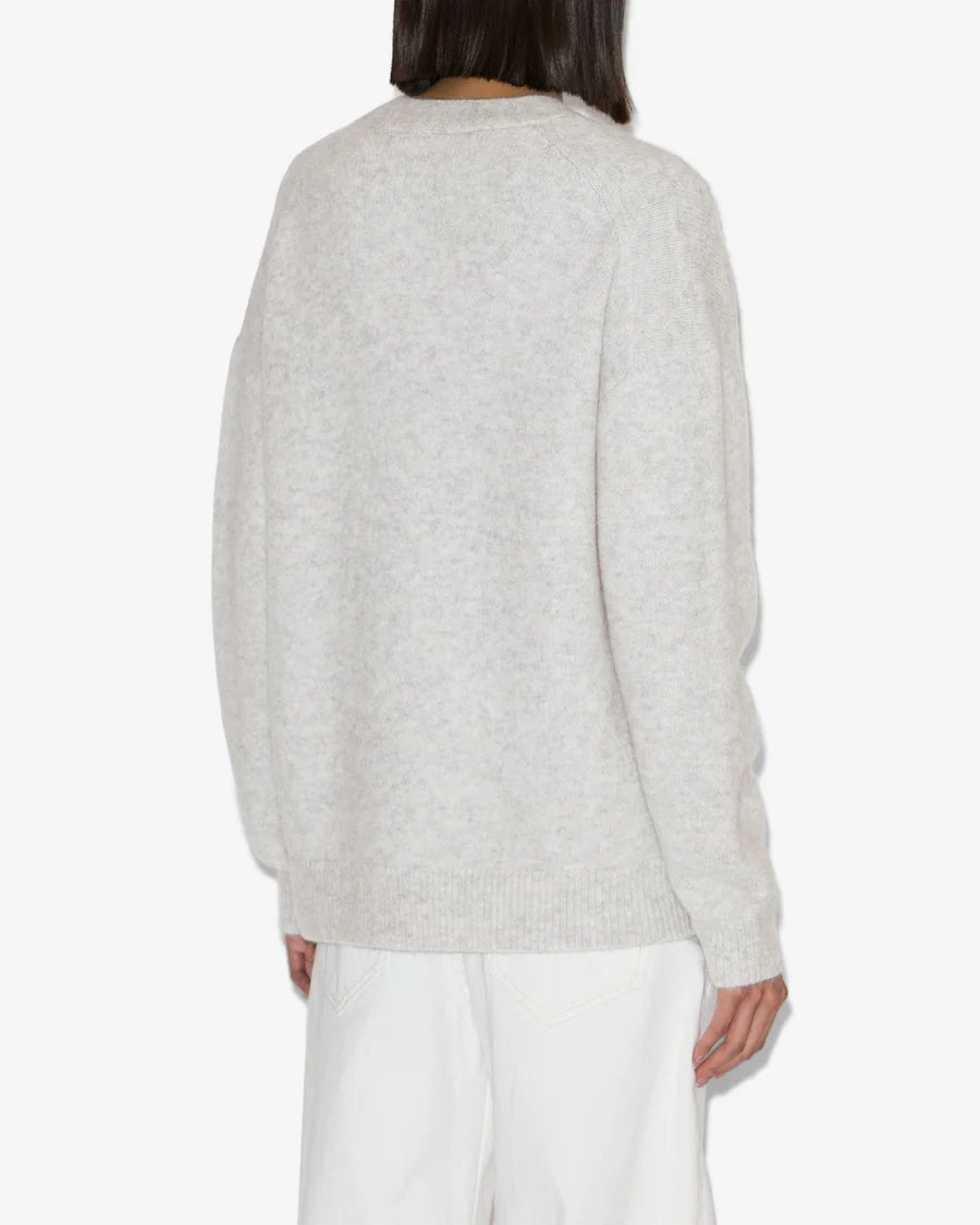 Isabel Marant - Light Gray Eborah Alpaca Cardigan - Kalifornia Jean Bar