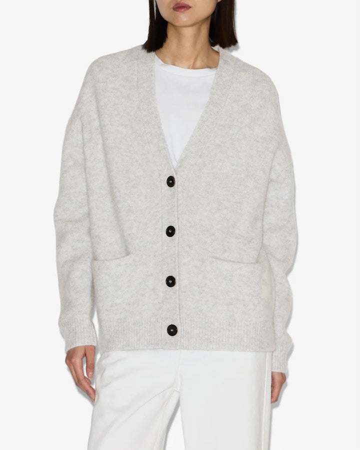 Isabel Marant - Light Gray Eborah Alpaca Cardigan - Kalifornia Jean Bar