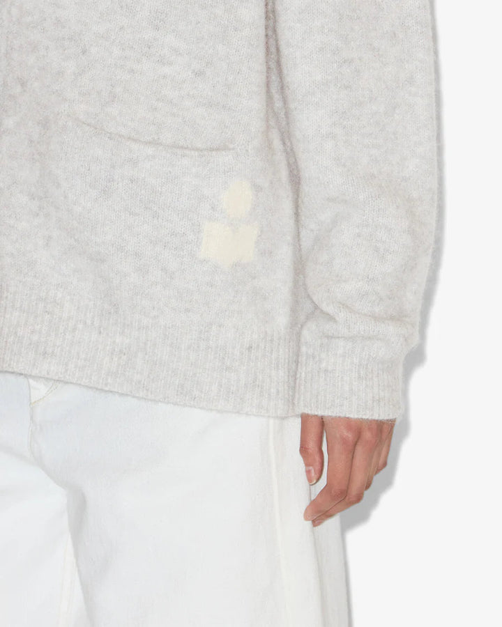 Isabel Marant - Light Gray Eborah Alpaca Cardigan - Kalifornia Jean Bar