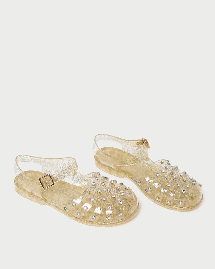 Loeffler Randall - Rhys Champagne Glitter Jelly Sandal - Kalifornia Jean Bar