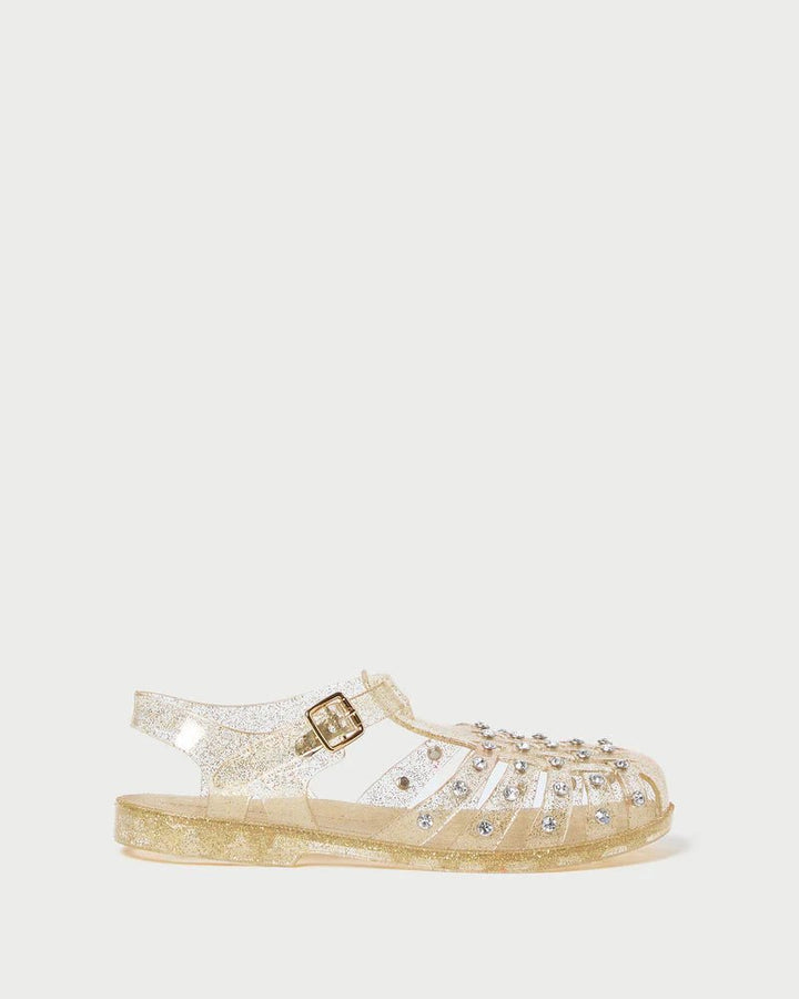 Loeffler Randall - Rhys Champagne Glitter Jelly Sandal - Kalifornia Jean Bar