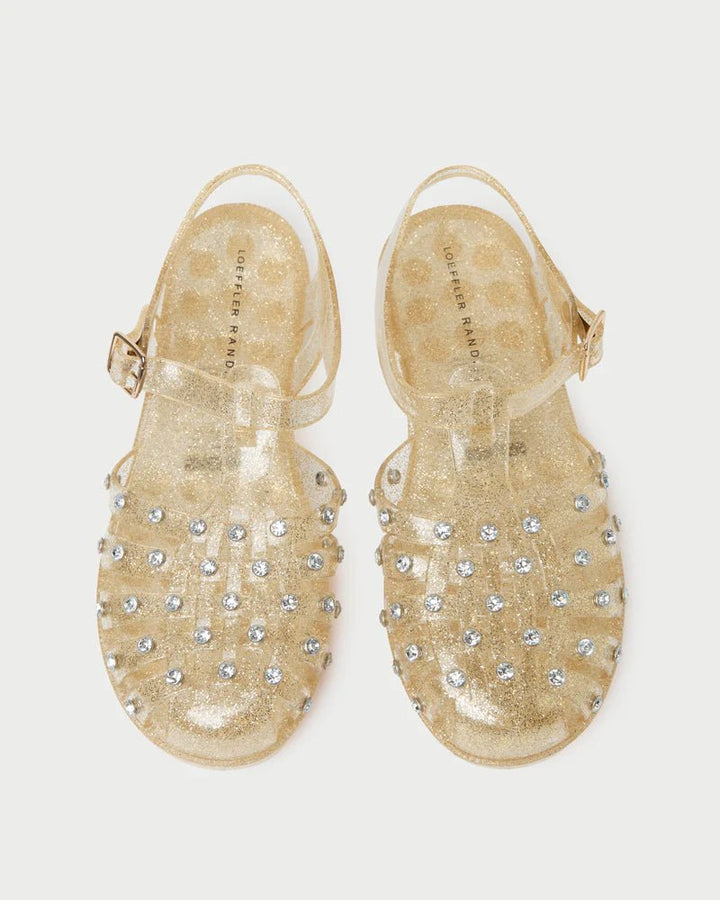 Loeffler Randall - Rhys Champagne Glitter Jelly Sandal - Kalifornia Jean Bar