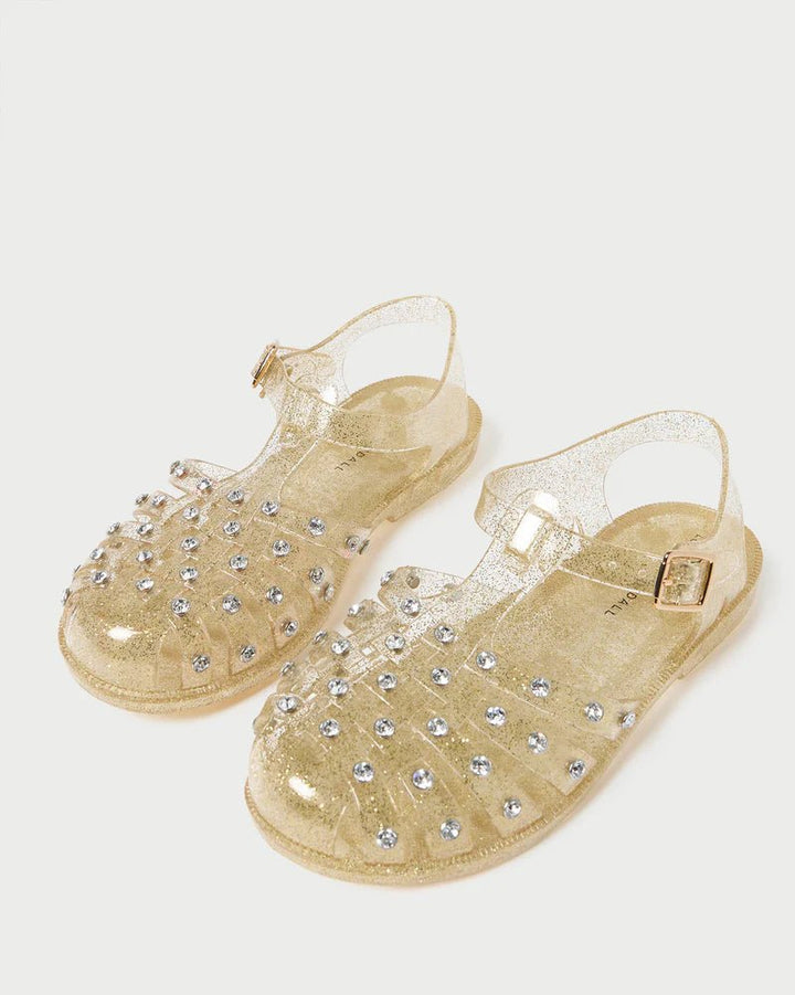 Loeffler Randall - Rhys Champagne Glitter Jelly Sandal - Kalifornia Jean Bar
