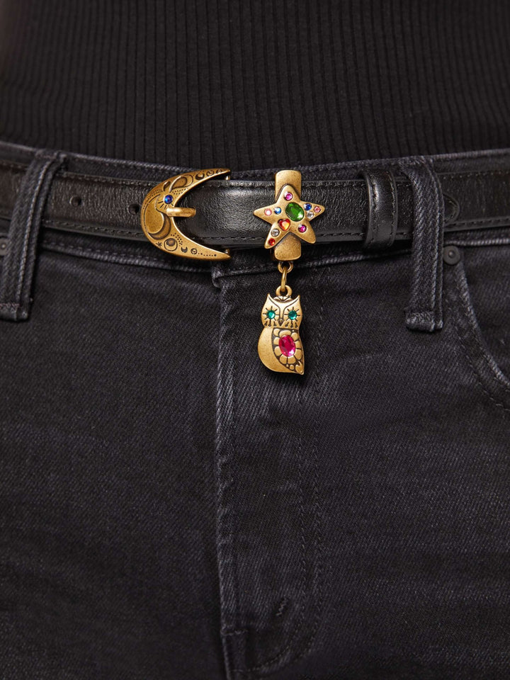 Mother - Charm School Belt in Black - Kalifornia Jean Bar