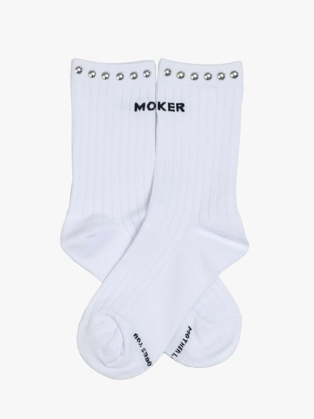 Mother - Half Step White Studded Socks - Kalifornia Jean Bar