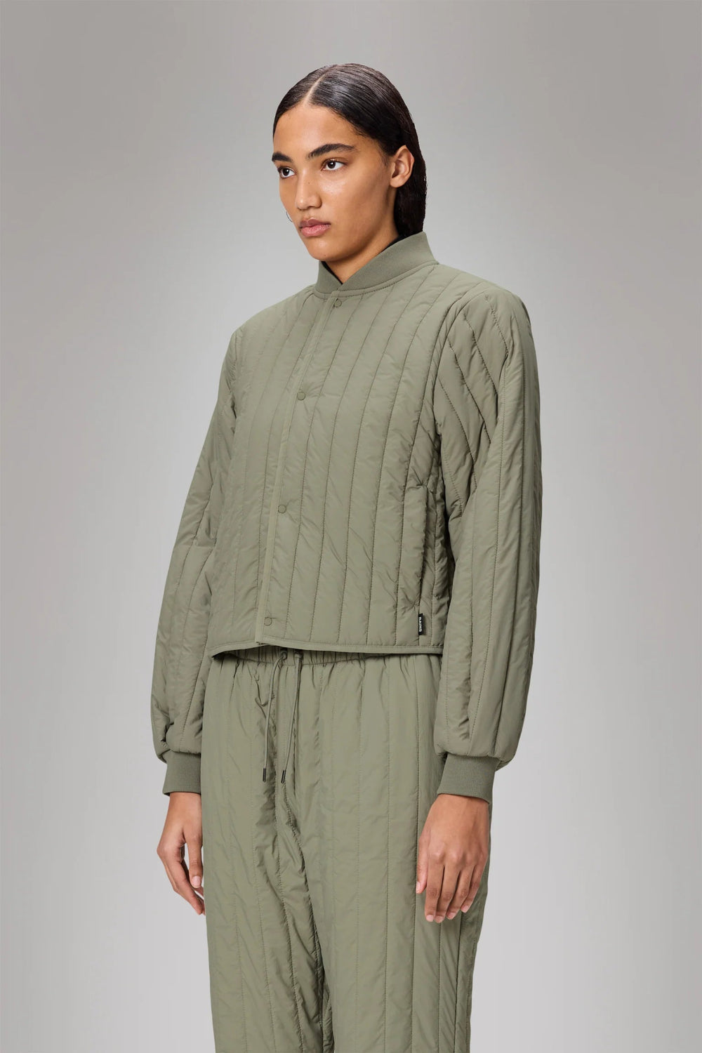 RAINS - Banja Liner Bomber W Jacket in Drift - Kalifornia Jean Bar