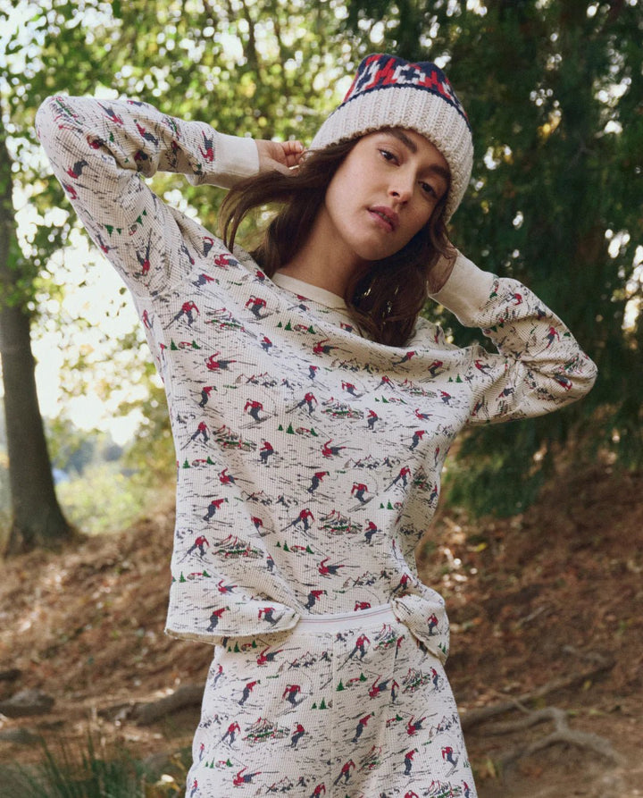 The Great - Classic Crew Thermal in Slope - Kalifornia Jean Bar