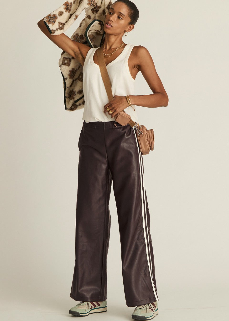 The Upside - Ebony Vegan Leather Twilight Pant - Kalifornia Jean Bar