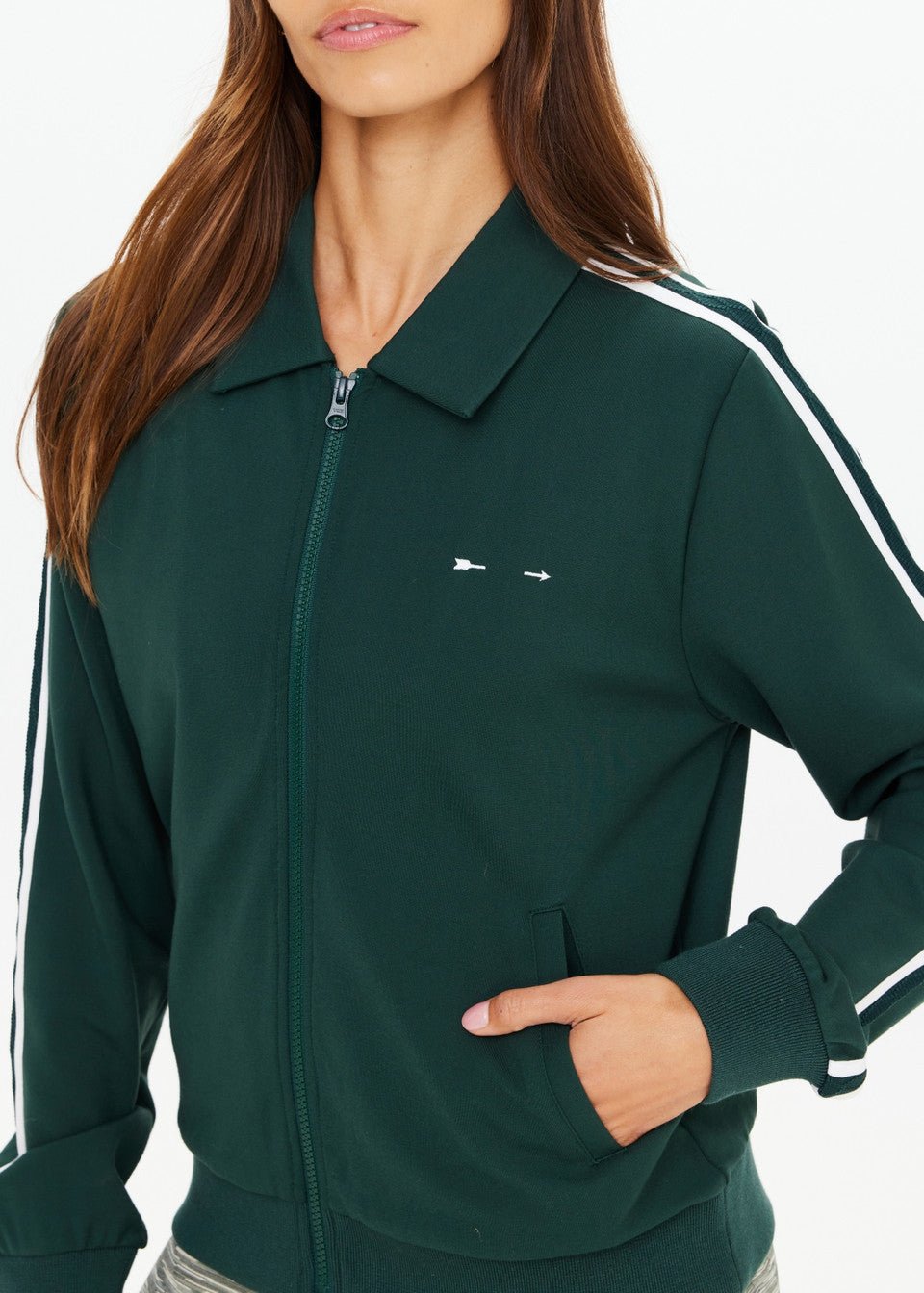 The Upside - Racing Green Cobra Pari Zip Jacket - Kalifornia Jean Bar